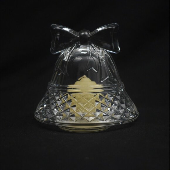 Cristal D'Arques Paris Christmas Bell Votive Candle Holder Tealight Crystal - Picture 2 of 5